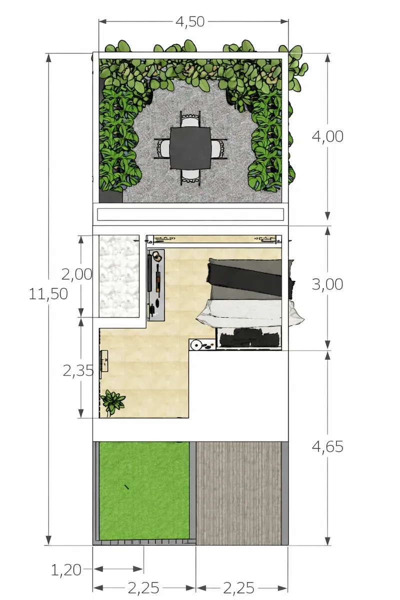 Denah rumah Garden Village Pondok Gede