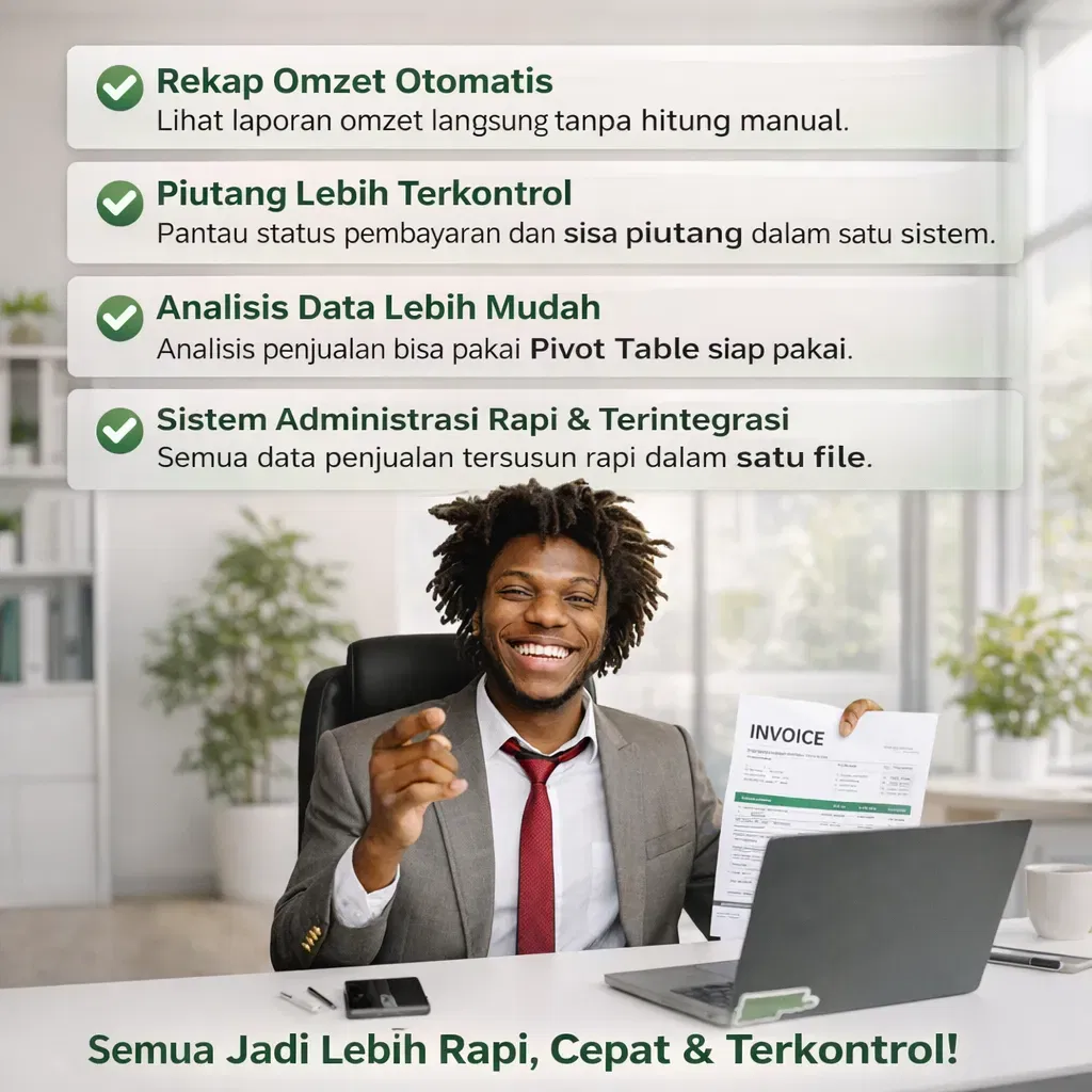 Owner bisnis happy setelah sistem rapi
