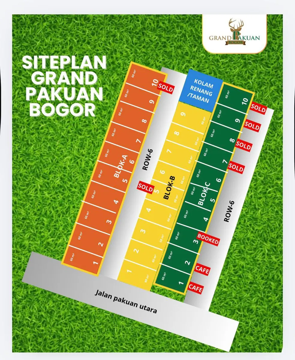 Siteplan resmi perumahan Grand Pakuan Bogor 29 unit eksklusif